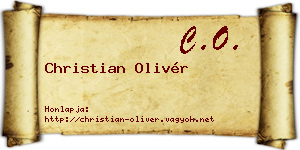 Christian Olivér névjegykártya
